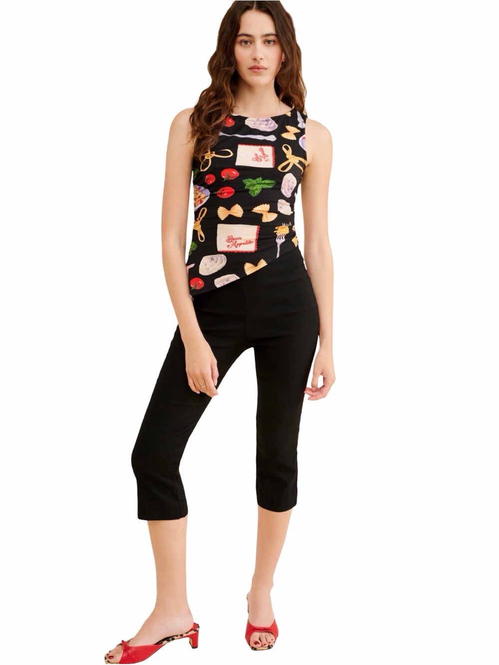 Lisa Says Gah Erin Tank Top in Buon Appetito Print - Picture 2 of 6